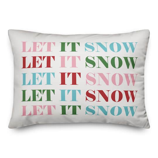 Let It Snow 14x20 Throw Pillow